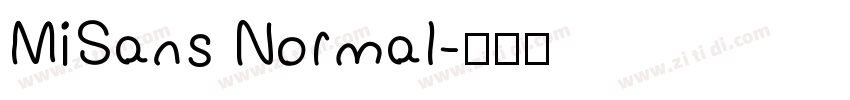 MiSans Normal字体转换